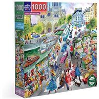 eeBoo Volwassen 1000 stukjes gerecycled karton puzzel over boekinisten van Parijs-PZTPBS