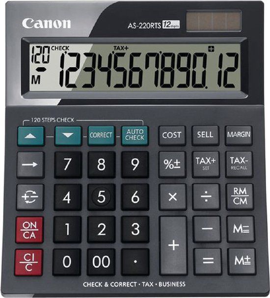 Canon AS-220RTS Bureaurekenmachine - Zwart
