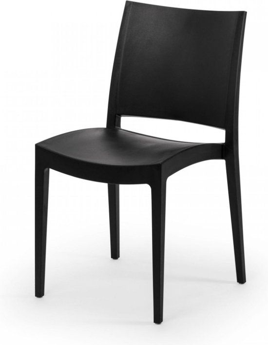 Jade - Kunststof Buitenstoel - Zwart