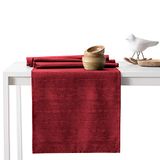AmeliaHome Tafelloper 30 x 100 cm lotuseffect waterafstotend slangenhuidpatroon Bordeaux Vesta