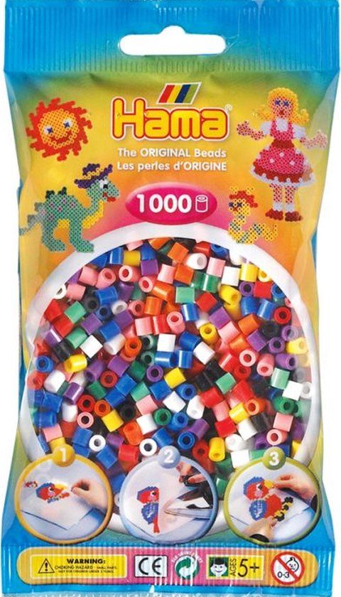 Hama Strijkkralen - 500 Stuks - Gemengde Kleuren