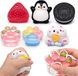 Fufu-squishies - Set van 6 - Taba-squishyset - Grote plakkerige Taba-squishy (vert)