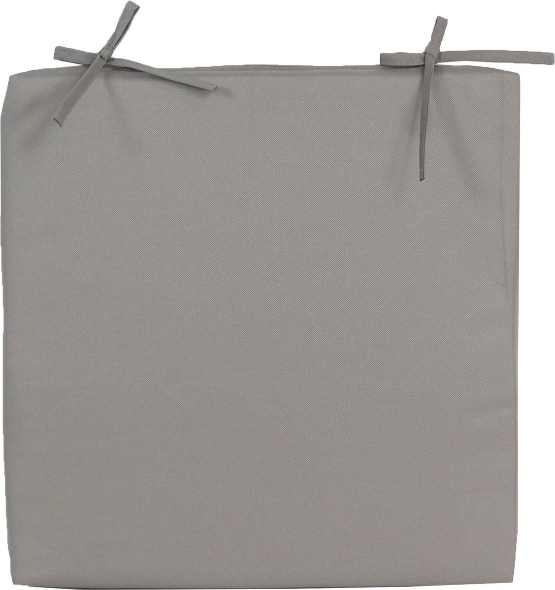 Anna's Collection Stoelkussens grijs 40 x 40 cm - Polyester