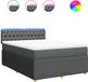 vidaXL Boxspringbed met matras, donkergrijs, 160x200 cm, gestoffeerd