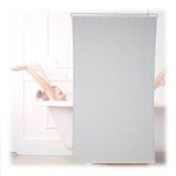 Relaxdays douche rolgordijn, semi-transparant, 140x240cm, wit