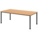 HAMMERBACHER Schreibtisch H-Serie | 4-Fuß-Gestell | höheneinstellbar | extrem stabil, Größe Tischplatte:200 x 100 cm, Farbe Tischplatte:Buche, Farbe Gestell:Graphit
