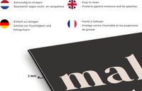 KitchenYeah Spatscherm keuken 120x80 cm - Quotes - Make yourself proud - Aluminium