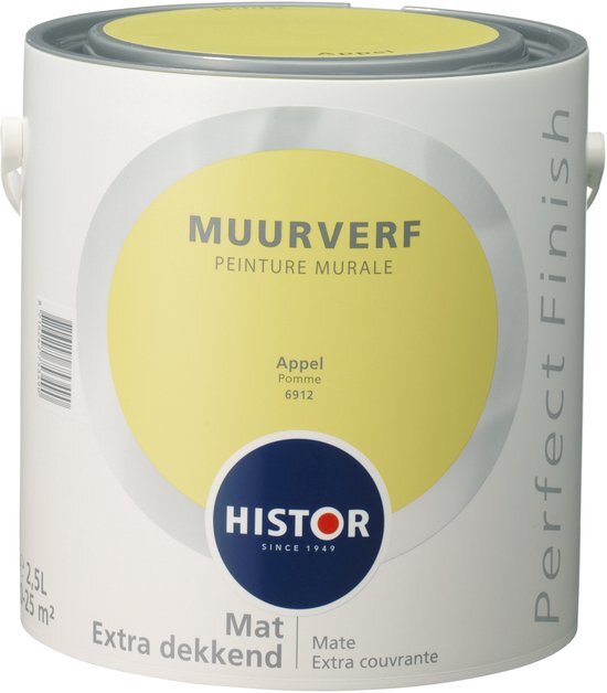 Histor Perfect Finish Muurverf Mat - 2 5 Liter - Appel