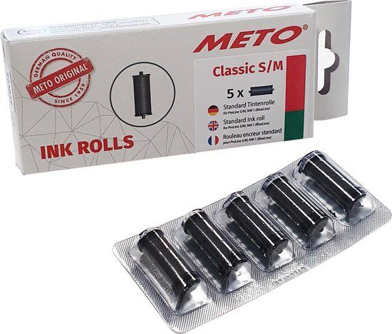 Meto Basic S Inktrol - Zwart - 5 stuks