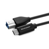 Microconnect USB-kabel 3 m USB 3.2 Gen 1 (3.1 Gen 1) USB C USB B Zwart