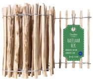 Creative Deco Creative Home houten schutting 50cm hoog en 5m lang | hazelnoot schutting | rolschutting | lamelafstand 3-5 cm | schutting tuin Ideaal als gazonrand bloemperk rand gemaakt van hazelnoot