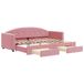 VidaXL Lit de jour convertible avec tiroirs, rose, 80x200 cm, velours