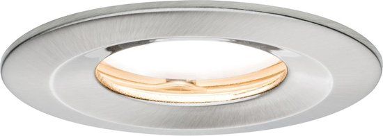 Paulmann Coin Slim LED Inbouwspot - IP65 - 6.8W - Dimbaar - Staal geborsteld