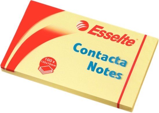 Esselte Zelfklevende memo's 75x125 geel - 12 stuks