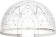 Tente de jardin bulle 15x9.5 ft pour 10-14 personnes dôme géodésique transparent d'extérieur