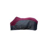 HKM Comfort Vliegendeken met fleece Donkerrood/Zwart 205