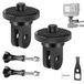 NEEWER Montageadapter voor actiecamera, met 1/4 inch 20-schroef, accessoires van aluminiumlegering, compatibel met Insta360 X5 X4 X3 GoPro Hero 13 12 DJI Osmo Action 5 Pro 4 3 AKASO Apeman, GP-81