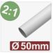 Quadrios 25CA597 Krimpkous zonder lijm Wit 50 mm 25 mm Krimpverhouding:2:1 per meter