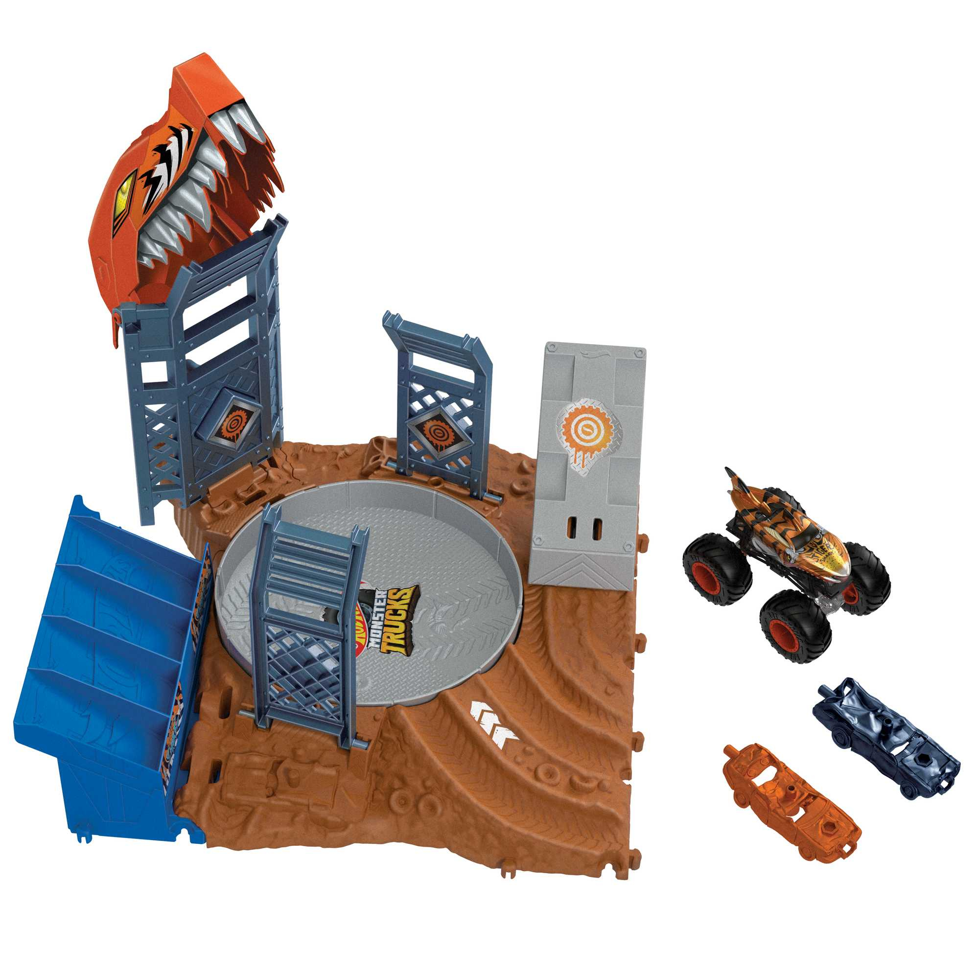 Hot Wheels HOT WHEELS Monstertrucks ARENA SLOPERS Tiger Shark Spin-Out Uitdaging