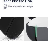 kwmobile cover voor oordopjes case - Geschikt voor JBL Endurance Race 2 - Zwart
