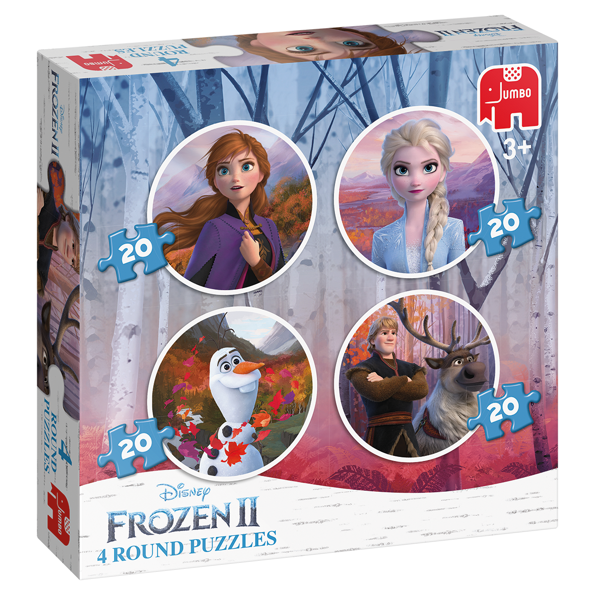 Jumbo Disney Frozen 2 - 4in1 Ronde Puzzel - 19746