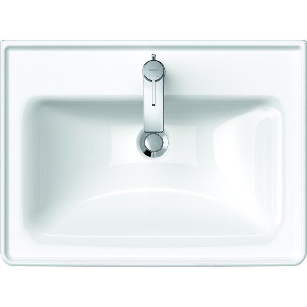 Duravit D-Neo wastafel 65x48x16.5cm 1 kraangat rechthoek Keramiek Wit 2367650000