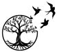 Omgoods - Arbre de Vie Décoration murale en métal pour intérieur et extérieur