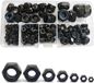 BeiJingLiangPinJiaZuoKeJiWenHuaFaZhanYouXianGongSi - Écrous hexagonaux - Jeu d'écrous de blocage - Résistant à la corrosion - Noir - Assortiment de 150 pièces