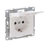 LEGRAND, SEANO 765123 Geaard stopcontact met verhoogde aanraakbeveiliging en klapdeksel IP21, steekklemmen, 16 A, 250 V, kleur: ultrawit