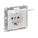 LEGRAND, SEANO 765123 Geaard stopcontact met verhoogde aanraakbeveiliging en klapdeksel IP21, steekklemmen, 16 A, 250 V, kleur: ultrawit