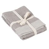 Bloomingville Cotton Waffle Weave theedoeken, katoen, grijs, 2 stuks