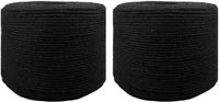 vidaXL Coton Corde 2 pcs 2 mm 100 m Noir 100% Coton