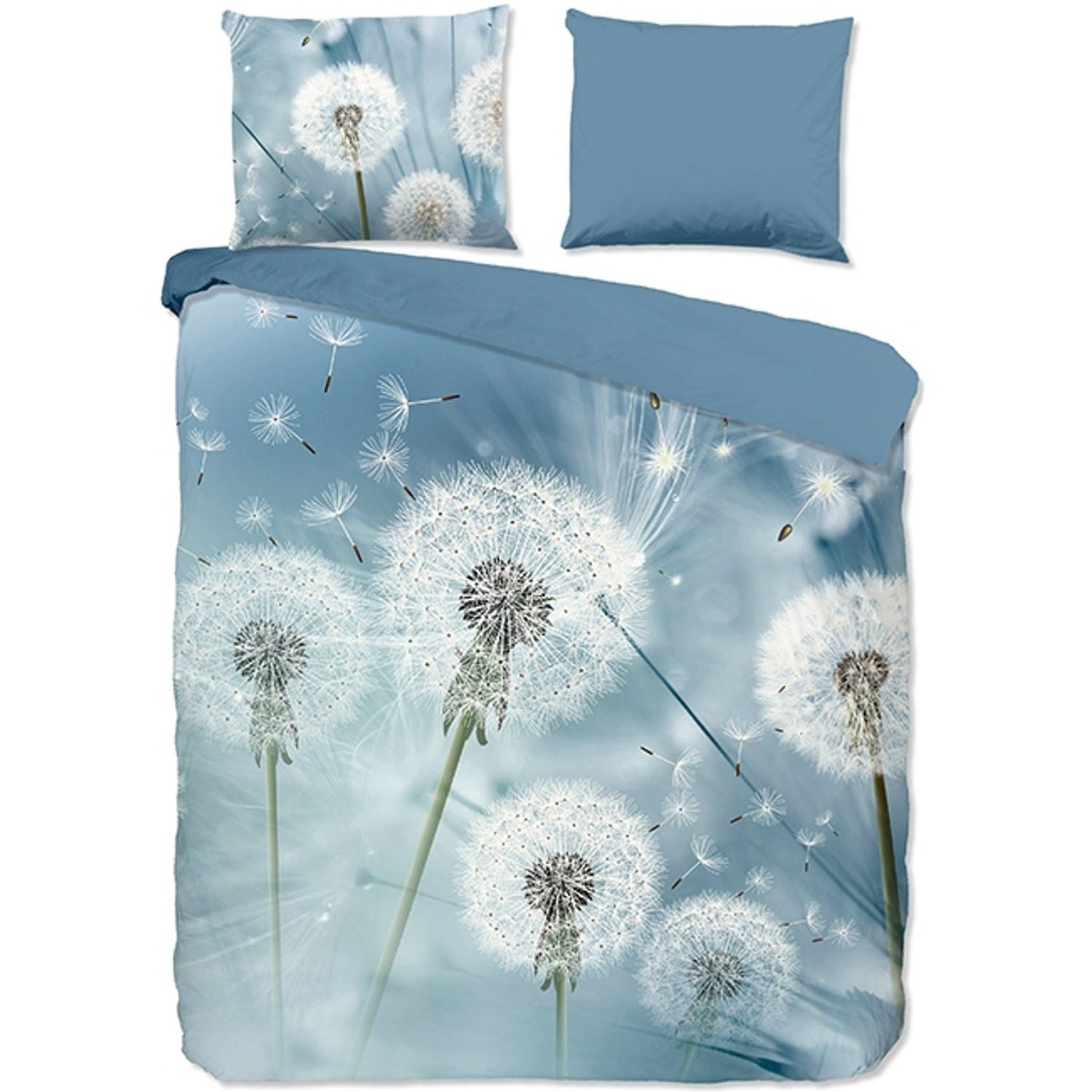 Good Morning dekbedovertrek wishfull-lits-jumeaux (240 x 200/220 cm) - blauw - katoen