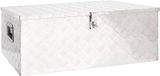 vidaXL Opbergbox 100x55x37 cm aluminium zilverkleurig