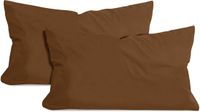 npluseins lot de 2 taies d'oreiller en coton - jersey - chocolat, 40 x 60 cm