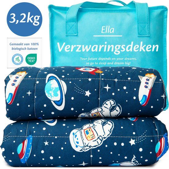 Ella Verzwaringsdeken Kind 3,2kg 100 x 150cm - Blauw