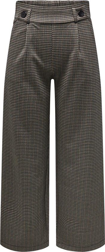 JDY JDYGEGGO MIA LONG CHECK PANT JRS - Women's Trousers - Size XS/34 - Cobblestone