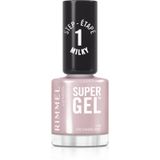 Rimmel Super Gel, 110 Cream&Blend, langdurige nagellak, melkachtige afwerking, eenvoudig aan te brengen, manicure met geleffect, splinterbestendig, schone formule, 12 ml
