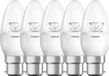 Osram 6 x LED Leuchtmittel Suberstar Classic B Kerze 5,7W = 40W B22d klar warmweiß 2700K DIMMBAR