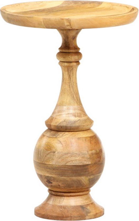vidaXL Bijzettafel rond 43x43x66 cm massief mangohout