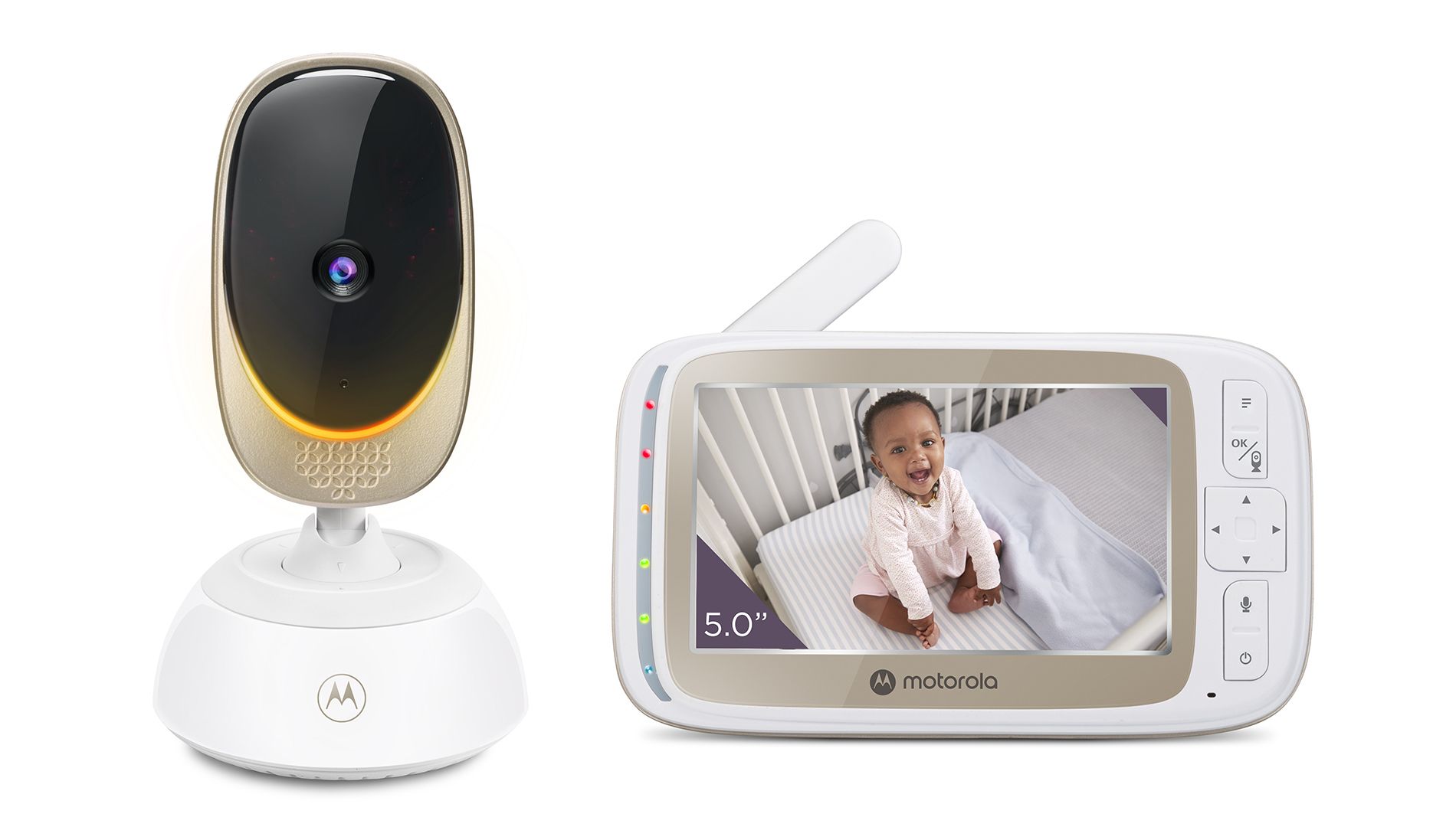 Motorola VM85 CONNECT Babyfoon met Camera - 5" Kleuren Display, Wi-Fi/FHSS, 300m Bereik, Nachtlampje