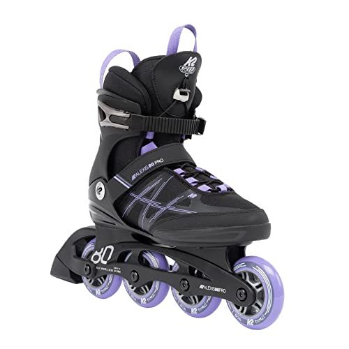K2 Skate Alexis 80 PRO dames inline skates - Black - Lavender - EU 40