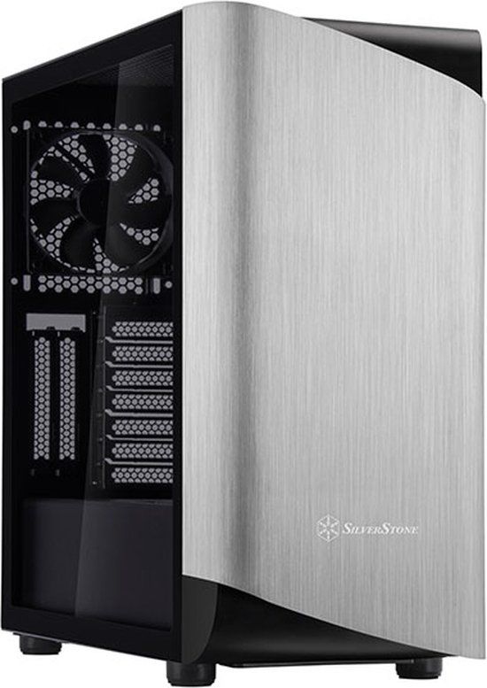 Silverstone SETA A1 ATX Midi-Tower Zwart, Zilver