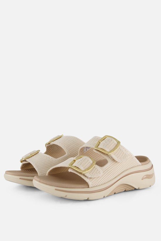 Skechers GO WALK ARCH FIT 2.0 SANDAL-C Dames Slippers - Naturel - Maat 40