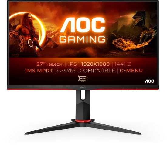 AOC 27G2/BK computer monitor 68,6 cm (27") 1920 x 1080 Pixels Full HD LED Zwart, Rood