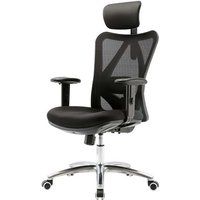 HWC-J86 Bureaustoel, Ergonomisch, Verstelbare Lendensteun, 150kg Belastbaar, Zwart
