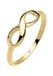Elli Premium damesring met motief oneindigheid, liefdesbetuiging, 375 geelgoud
