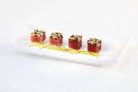 APS 83744 ZEN melamine sushischaal, 22,5x9,5xh3 cm, zwart, set van 4 stuks