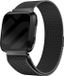 Strap-it Milanees Smartwatch bandje - Geschikt voor Fitbit Versa / Versa 2 - Zwart - Maat L