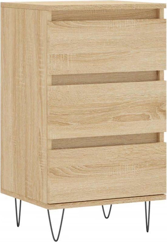 vidaXL Dressoir 40x35x70 cm bewerkt hout sonoma eikenkleurig
